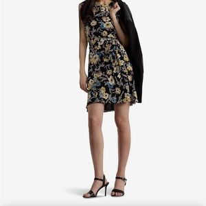 Ralph Lauren Black Floral Mini Dress